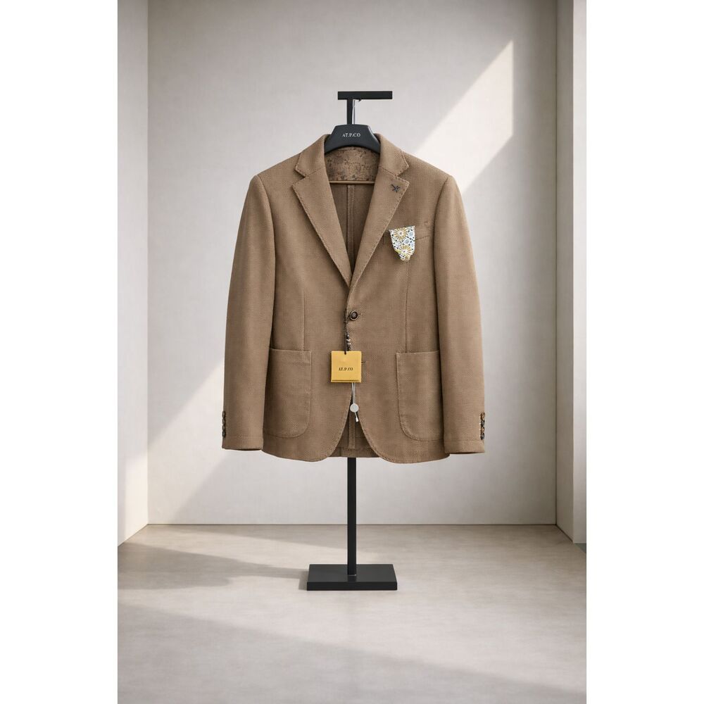 AT.P.CO Italian Textured Blazer Jacket – Men’s – Brown – EU 44 / US‎ 34 – NWT